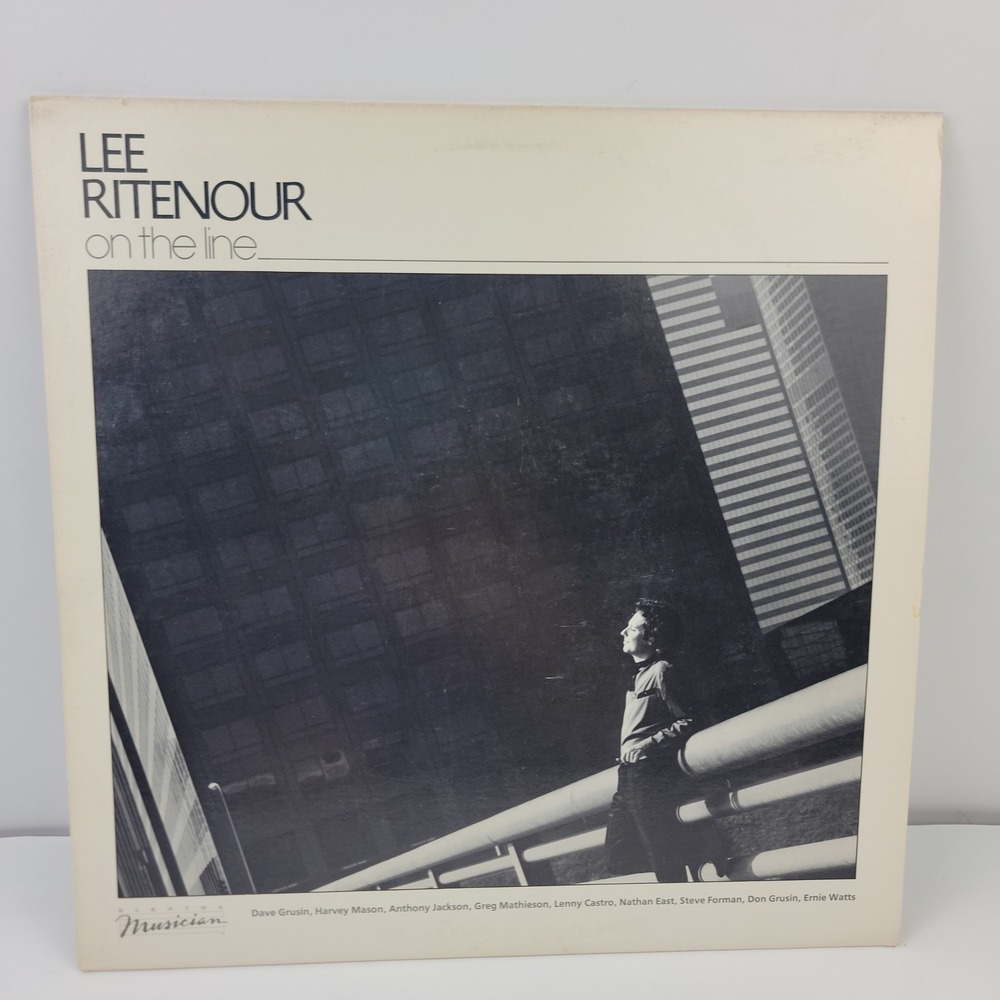 Lee Ritenour On The Line Vinyl LP Elektra Musician 60310-1 Jazz Fusion 1983